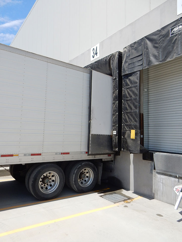 Truck Backed into Loading Dock